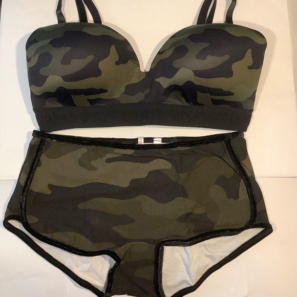 PINK Victoria's Secret Other - Pink Victoria Secret  Camo Bra & Boyshorts